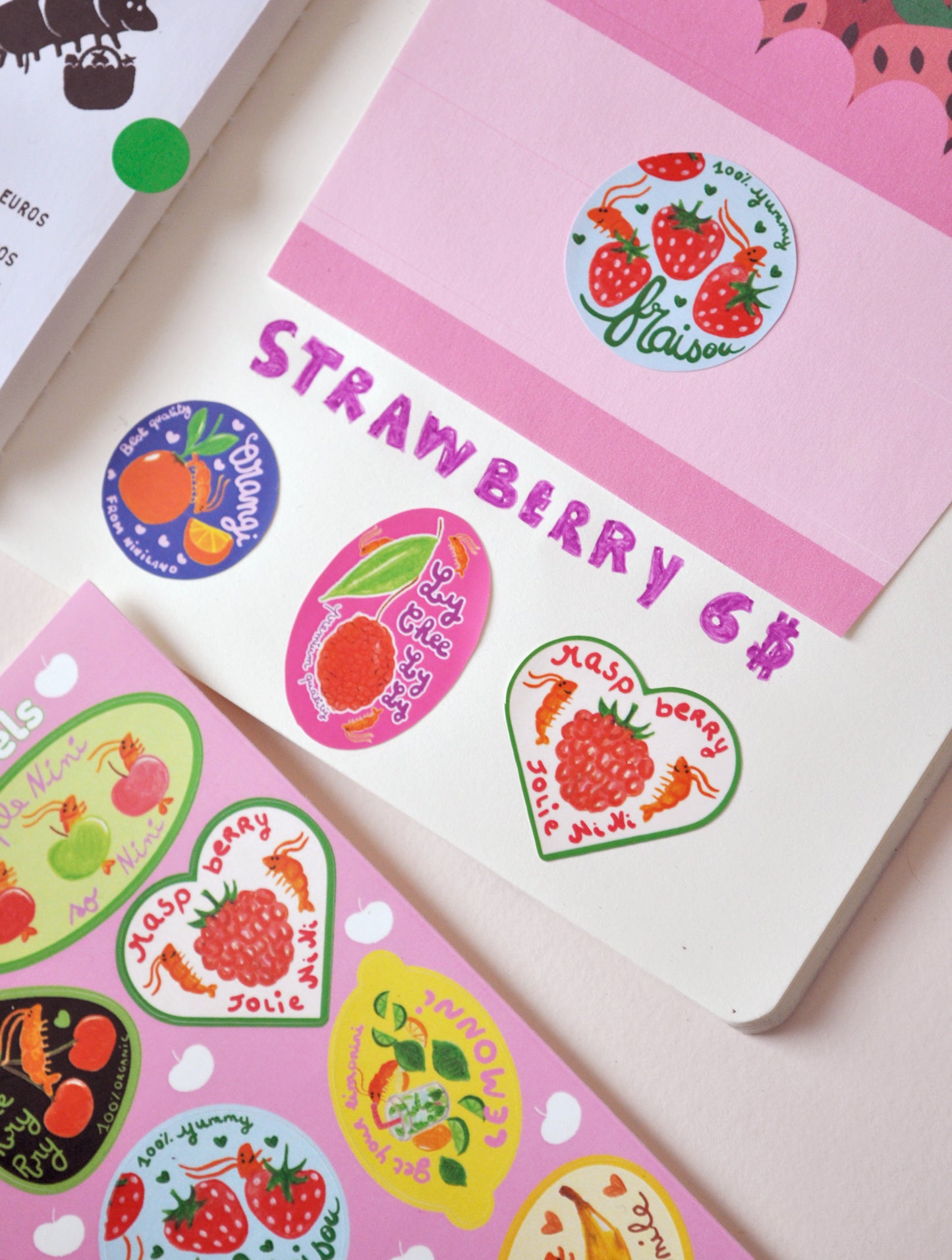 Fruit Labels– Planche de stickers A6