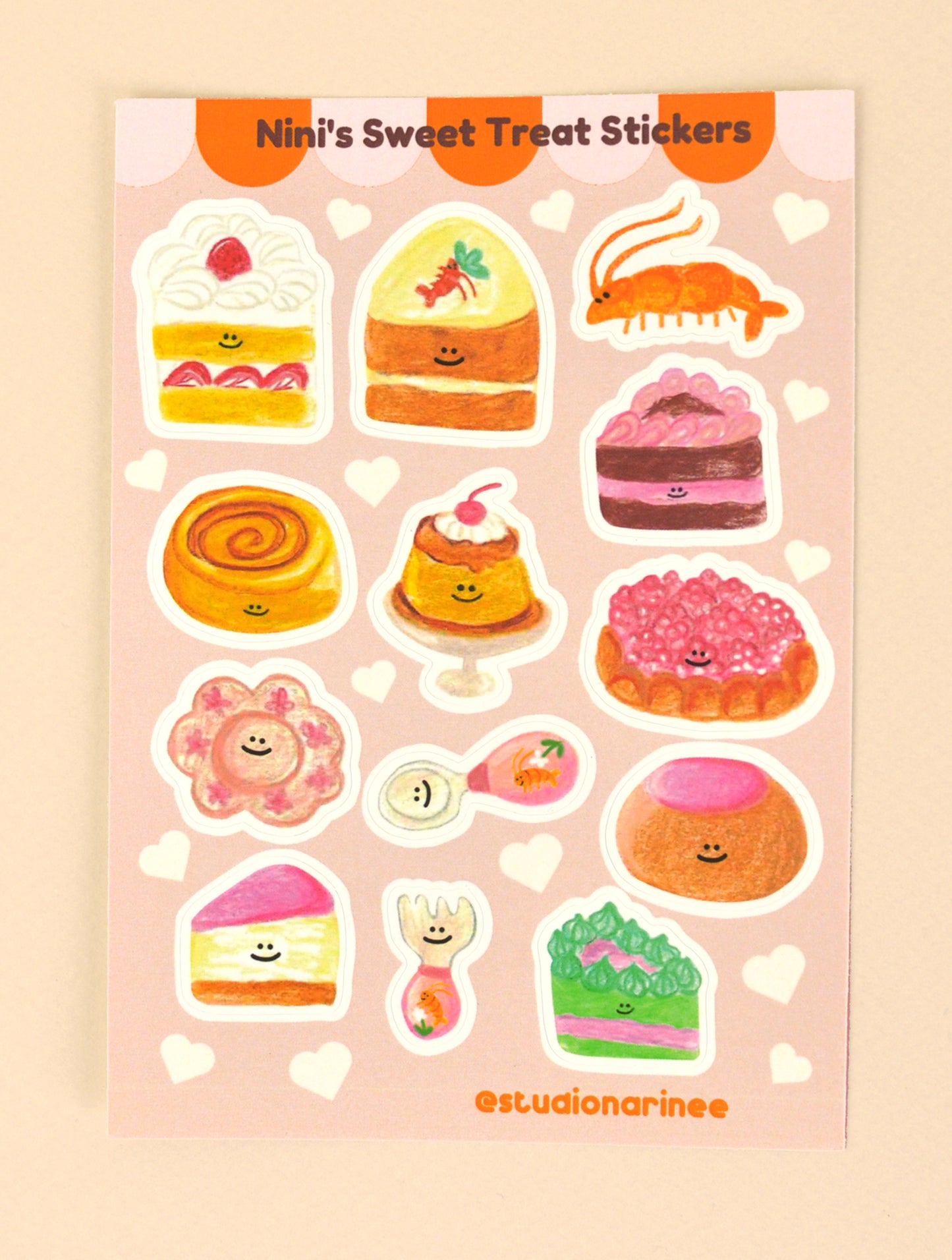 Sweet Treats & Desserts – Planche de stickers A6