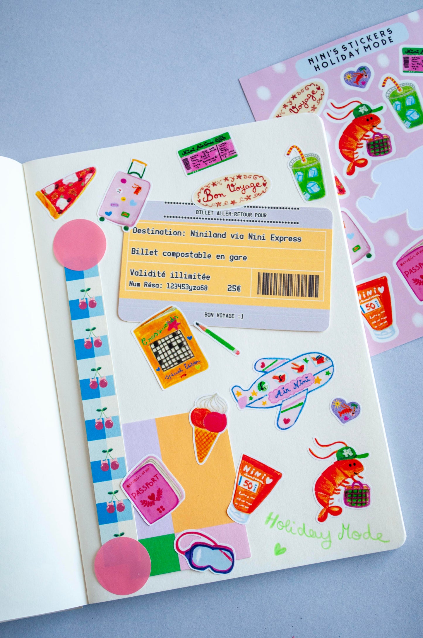 Love is in the air !  Planche de stickers A6