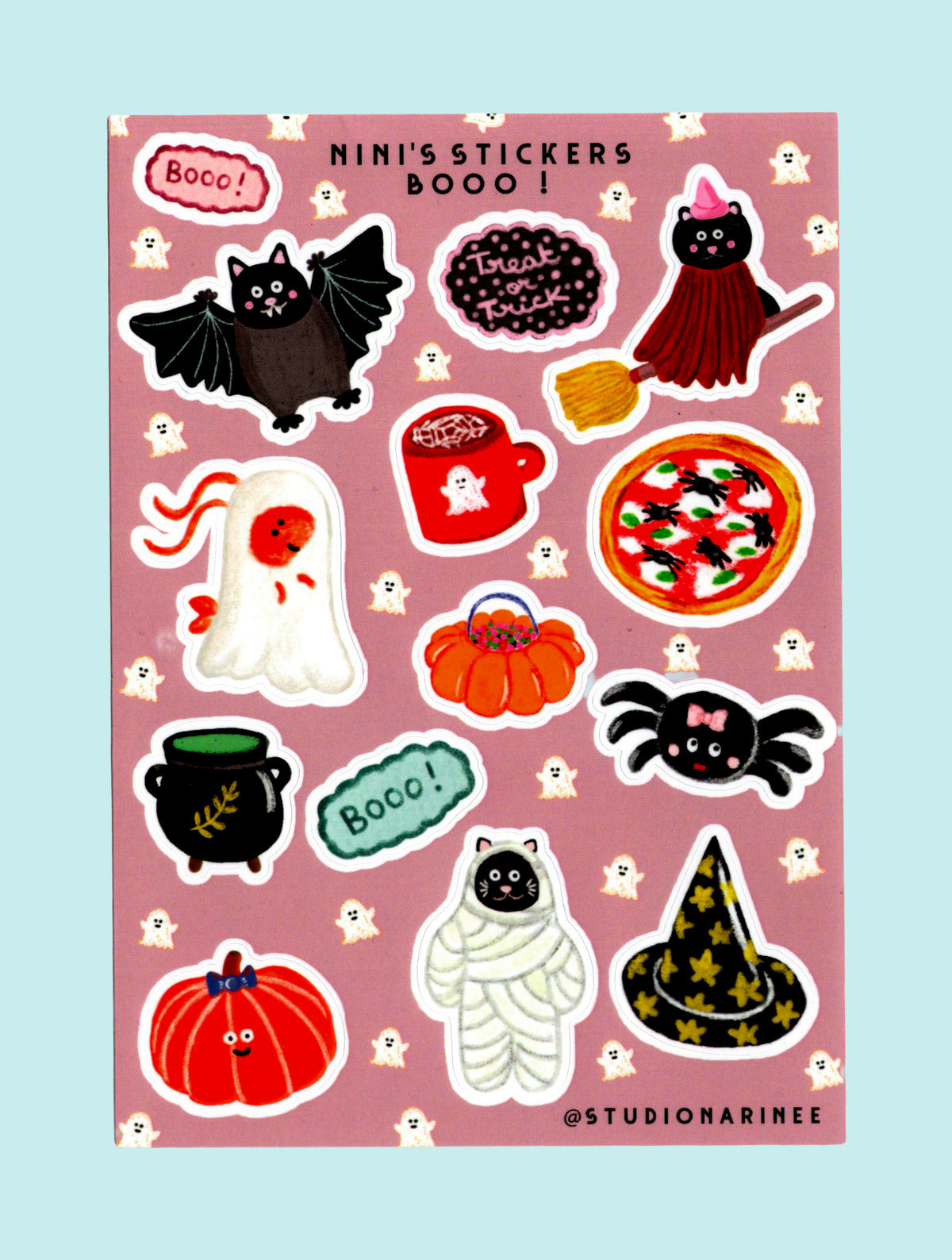 Halloween Planche de stickers A6