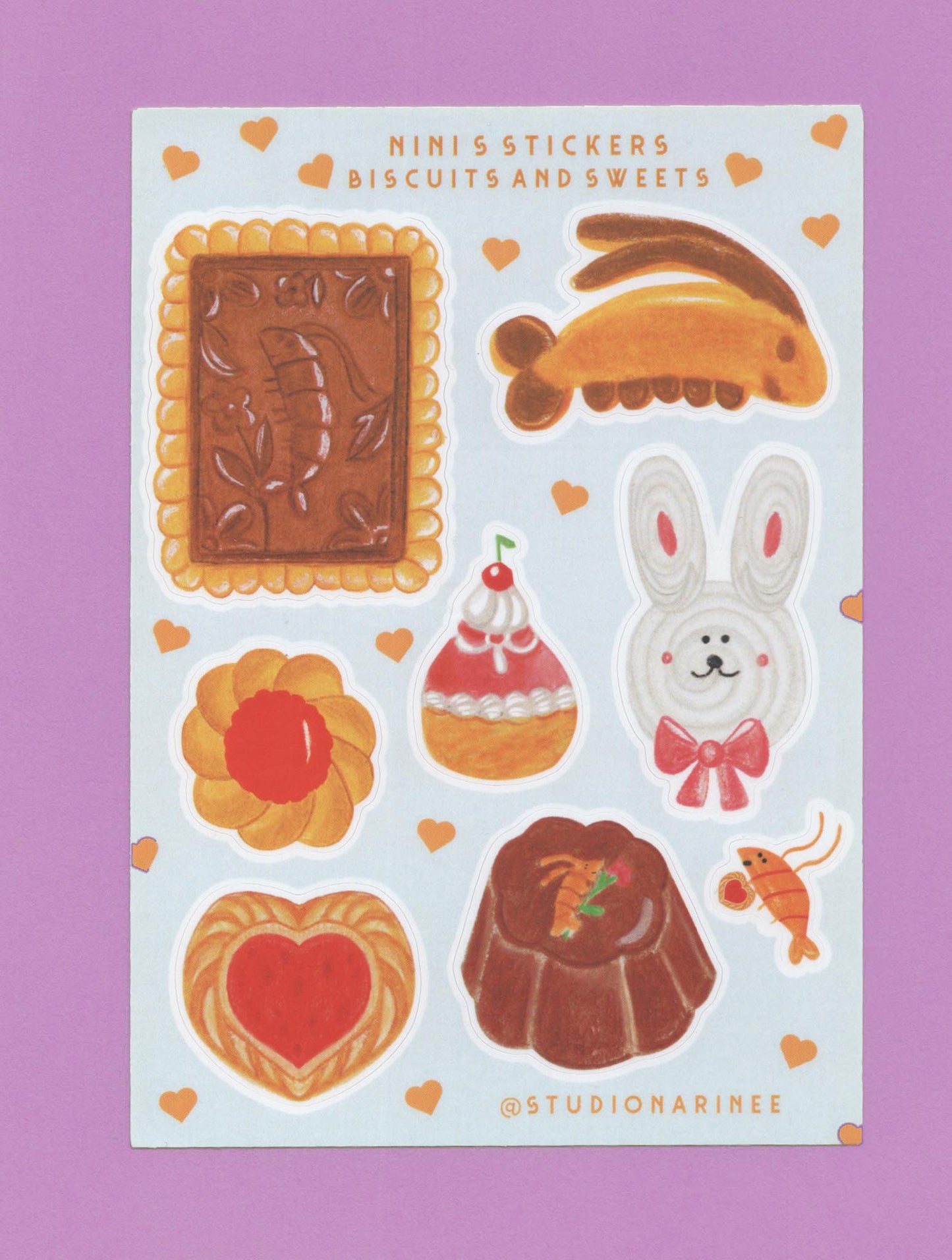 Biscuits & Sweets !  Planche de stickers A6