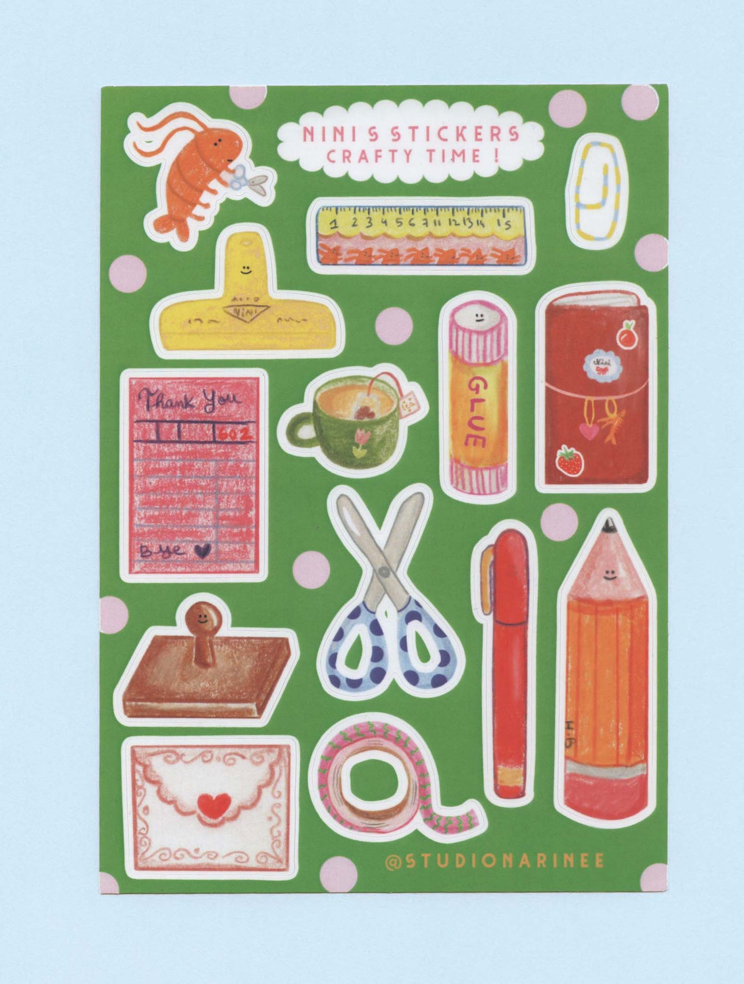 Crafty Time !  Planche de stickers A6