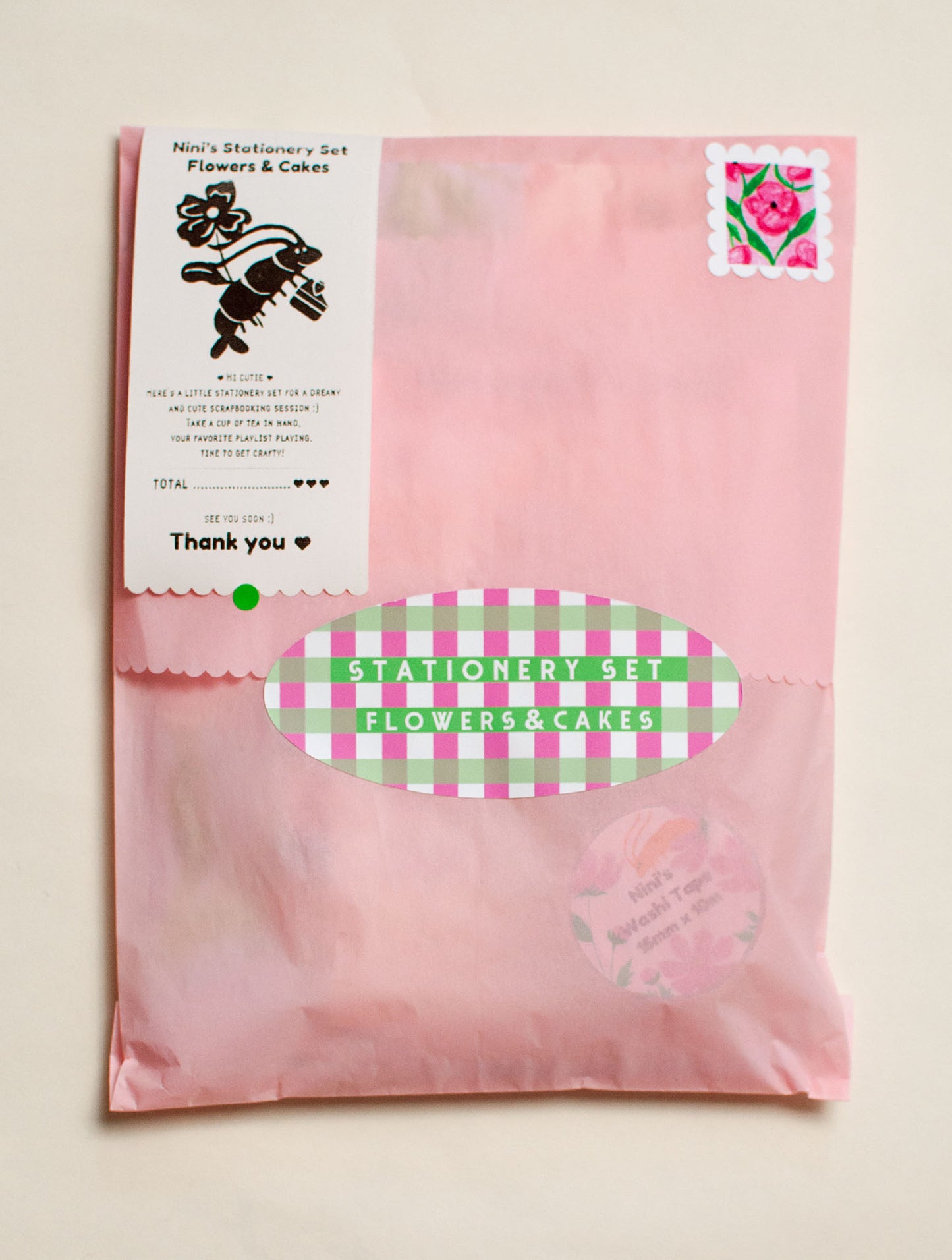 Stationery Set: Flowers & Cakes