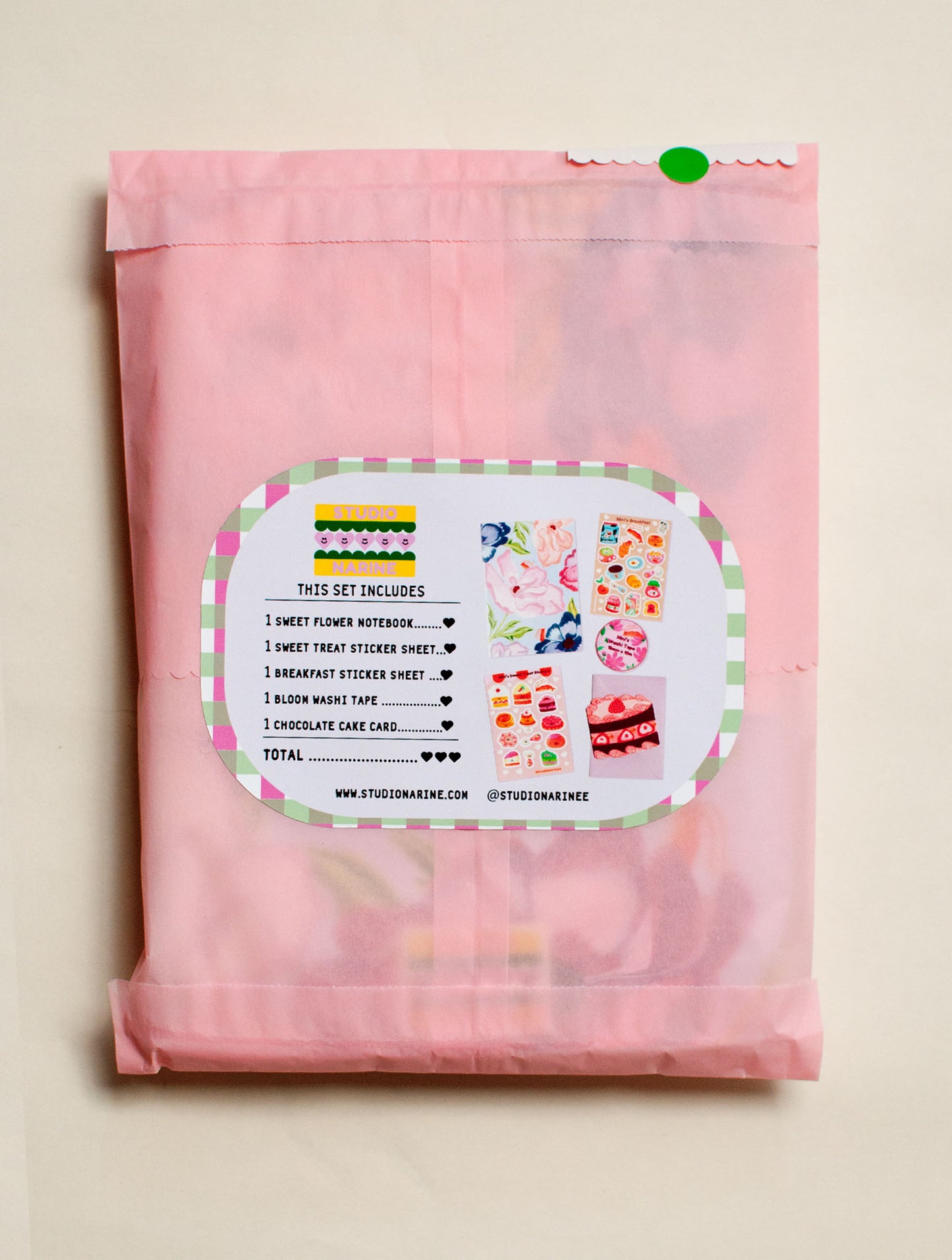 Stationery Set: Flowers & Cakes