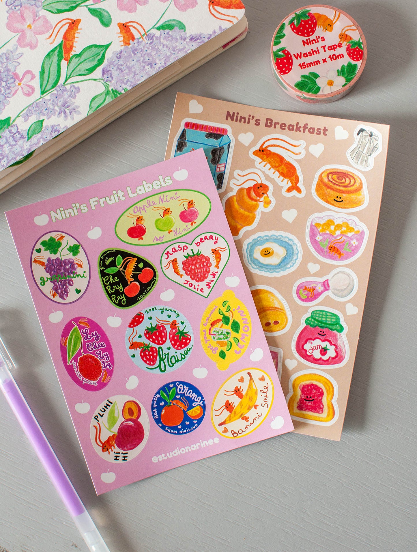 Fruit Labels – Small Sticker Sheet 10x14cm, Non-Waterproof