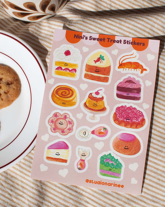 Sweet Treats & Desserts – Planche de stickers A6