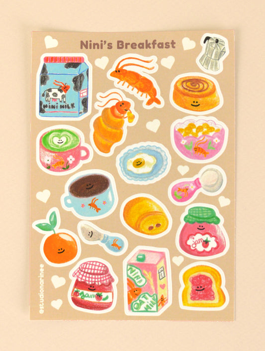 The Breakfast Club - Planche de stickers A6