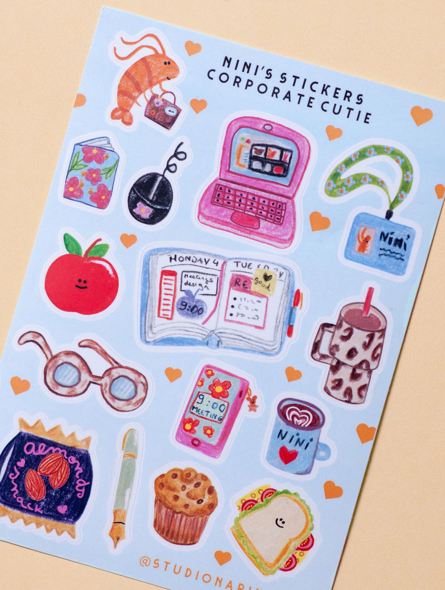 Corporate Cutie! – Planche de stickers A6.