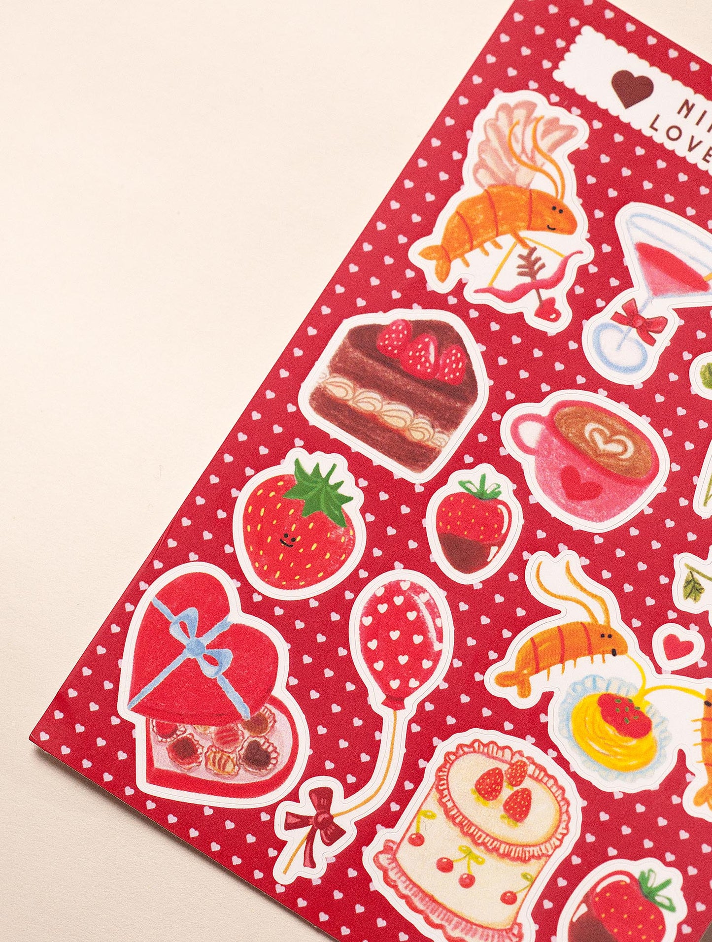 Love is in the air !  Planche de stickers A6