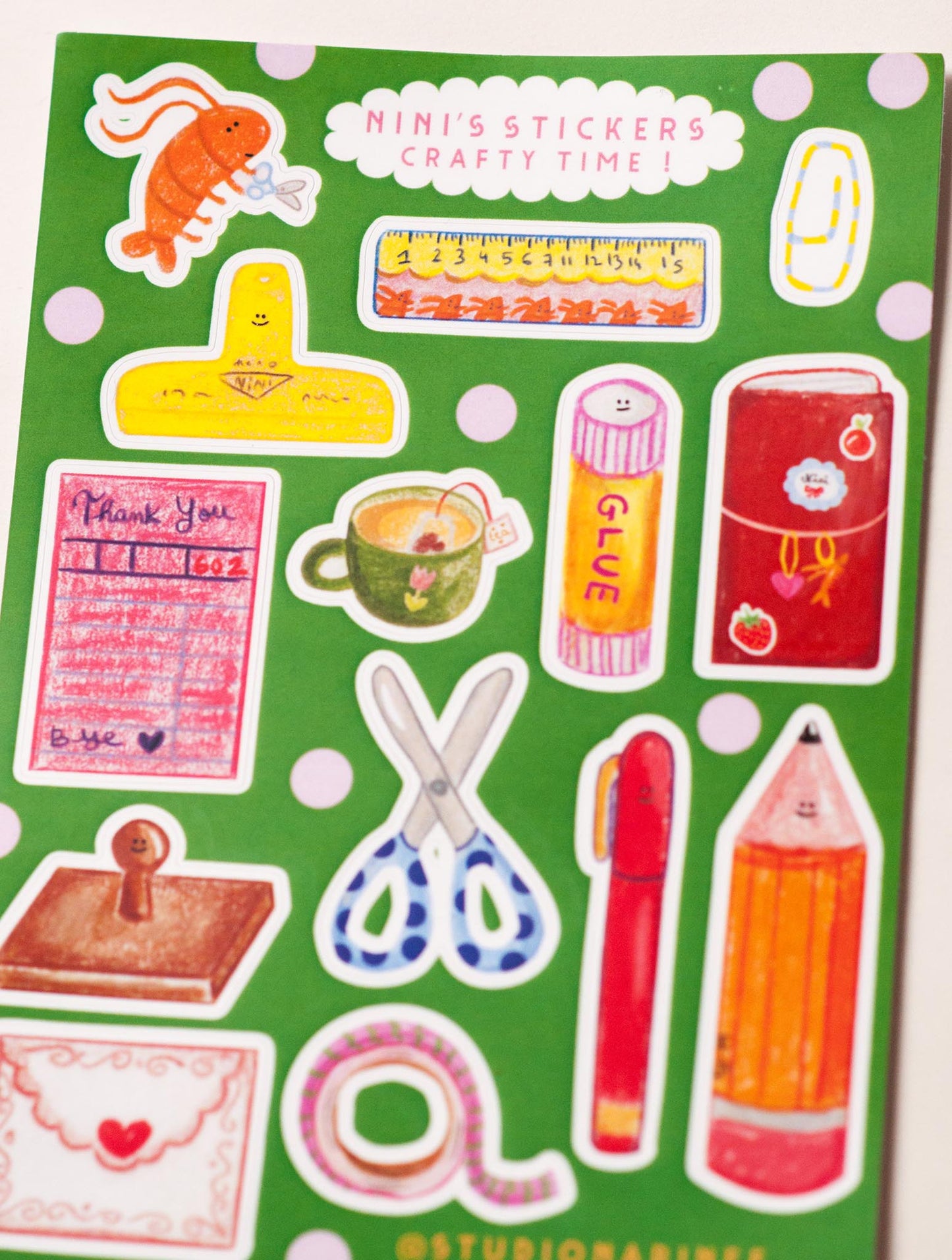 Crafty Time !  Planche de stickers A6