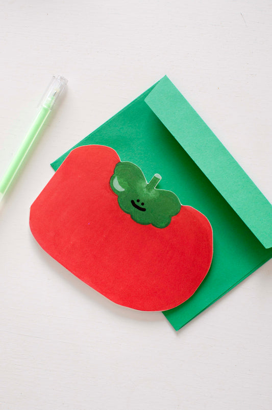 Tomato - Die-cut Greeting Card