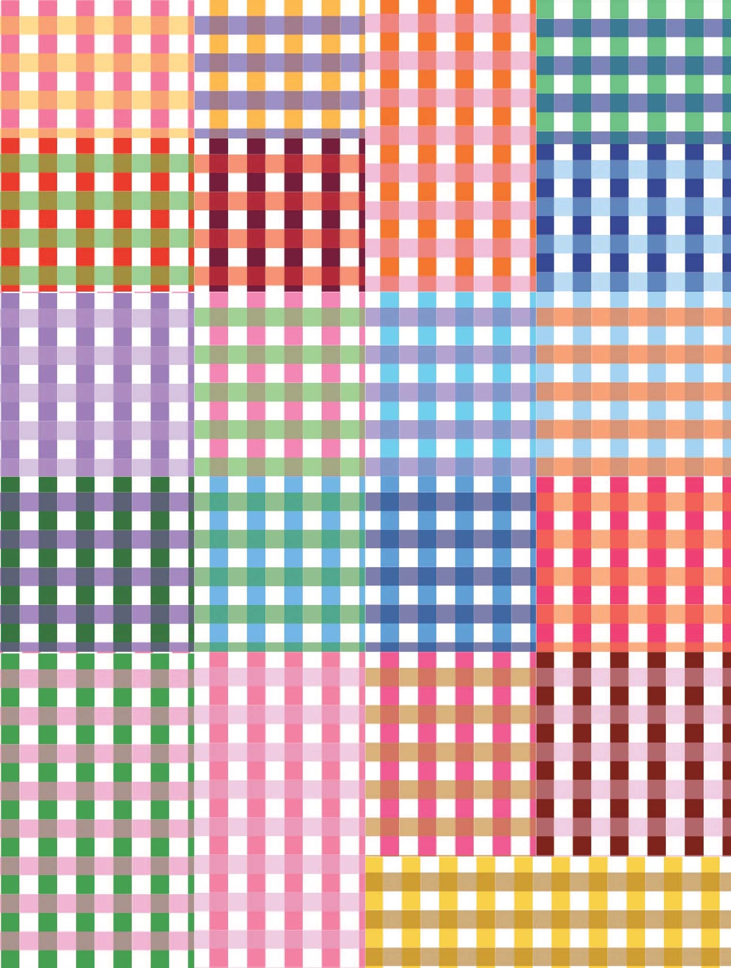 Scrapbooking Papers- Gingham Edition- 20 A4 sheets- Reading-to-print PDF