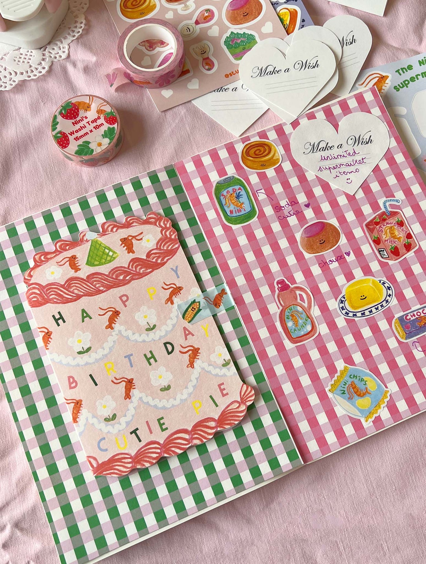 Scrapbooking Papers- Gingham Edition- 20 A4 sheets- Reading-to-print PDF